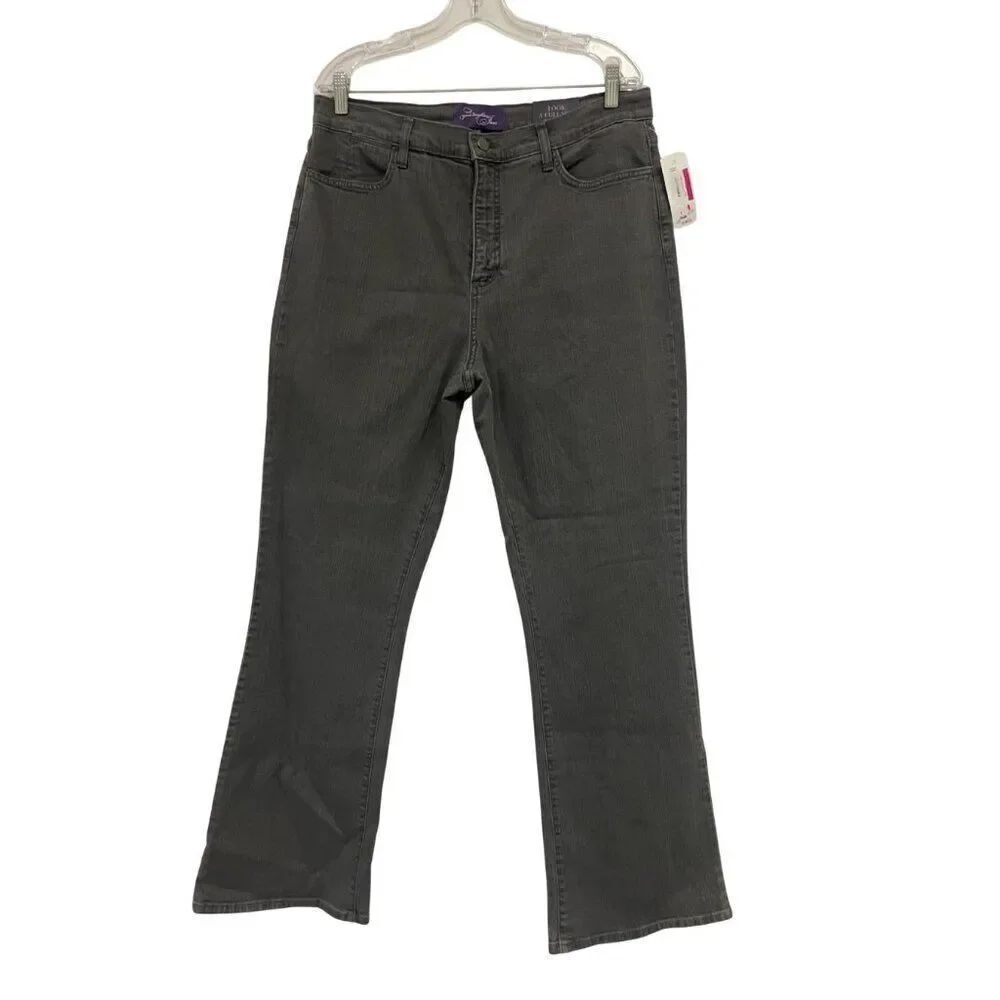 NYDJ Womens Jeans EU 46 US 16 Gray Bootcut Leg Cotton Blend Stretch NWT